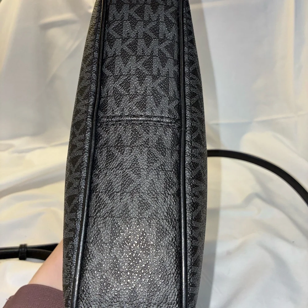 Michael Kors Black MK Monogram Crossbody Camera Bag - Picture 3 of 5